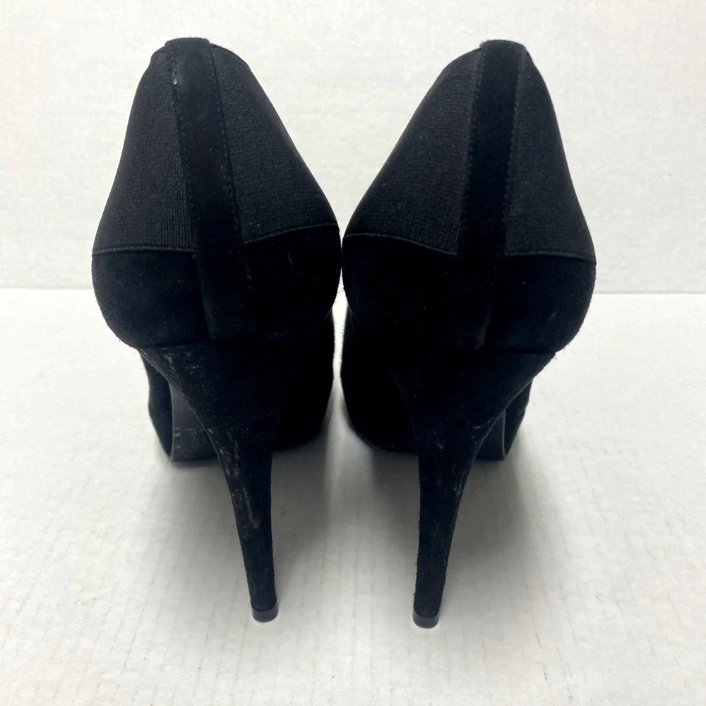 Stuart Weitzman Great Neck Suede Bootie Ankle Boot Slim Heel Round Platform 11